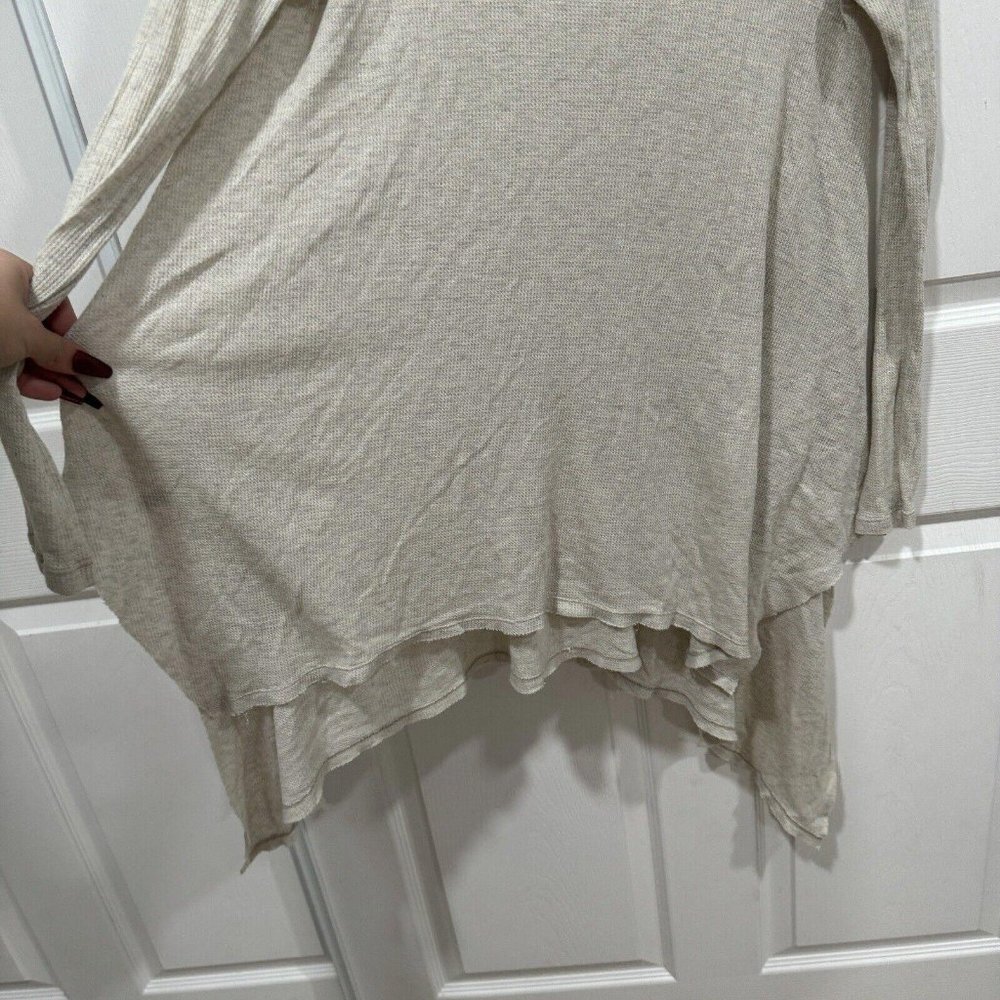 Women’s  Free People Oatmeal Waffle Long Sleeve‎ Top Small. S - Picture 5 of 8